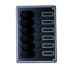 Pannello elettrico Plastimo alluminio a 6 vie