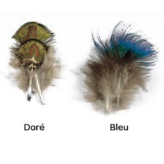 JMC Piuma di pavone blu naturale