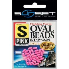 Perline ovali dure Sunset Perline rosa ST-P-224 Taglia M