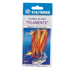 Filamenti di piume 5 prosciutto 2/0 bianco