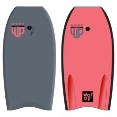 Bodyboard Wave Power Woop Charcoal/Fluro Red 37