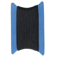 Cartella di schiuma con 50 m di treccia nera da 2 mm