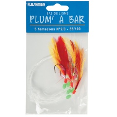 Train de plumes Plum A Bar 5 Hameçons N°2/0