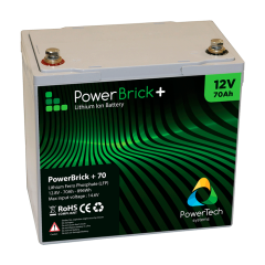 Impermeabile batteria al litio PowerTeck Powerbrick+ 12V 70Ah