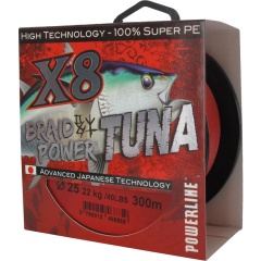 Treccia Powerline Power Tuna red 300 m