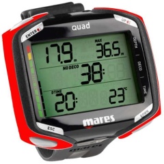 Ordinateur de Plongée Mares Quad Rouge