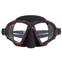 Maschera pesca subacquea Beuchat Remora rossa Camo