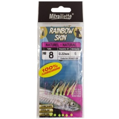 Sabiki pesca Ragot Rainbow Skin Fluoro Natural-N° 8