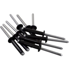 Rivetto cieco in alluminio a testa bombata nera alluminio 3/16"