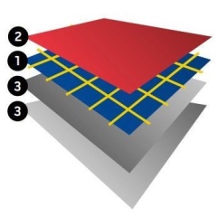 Pezzo di nitrilon 100 x 120cm 1000 gr/m2 - Rosso