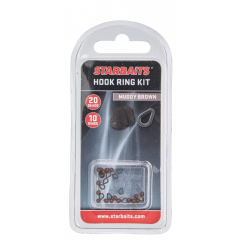 Kit perline Starbaits Hook Ring Kit marrone