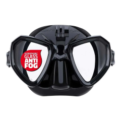 Salvimar Trinity Maschera pesca subacquea antiappannamento con supporto videocamera per fucile Go Pro