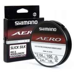 Filo nylon da pesca Shimano Aero Slick Silk - 100m 0,104mm 1,08kg Trasparente