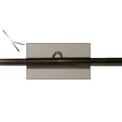 Asta aletta singola a pinnette Sigalsub Ø 7.00 mm con ponticello - 140 cm