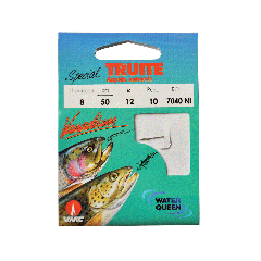 Esca naturale speciale per trote 7040 NI 50 cm Ami da pesca N°8 su Nylon 12/100