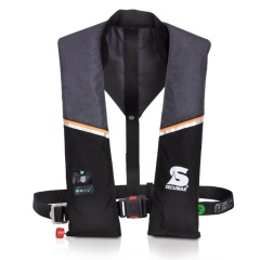 Gilet de sauvetage Automatique Secumar Ultra 170 Harness 165N Noir + harnais