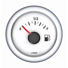 VDO Indicatore carburante - Ø52 mm - Bianco - tubolare