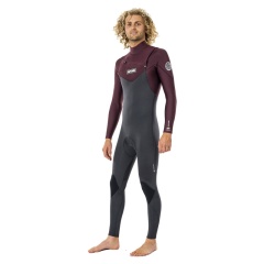 Muta uomo Rip Curl Dawn patrol 4/3 Front zip - Wine