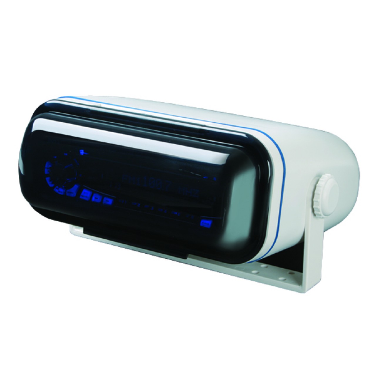 BASS FACE Protezione Impermeabile Per Stereo Marino 1 DIN – Bianco, Antiuva E Resistente Ai Raggi UV Per Barche E Piscine