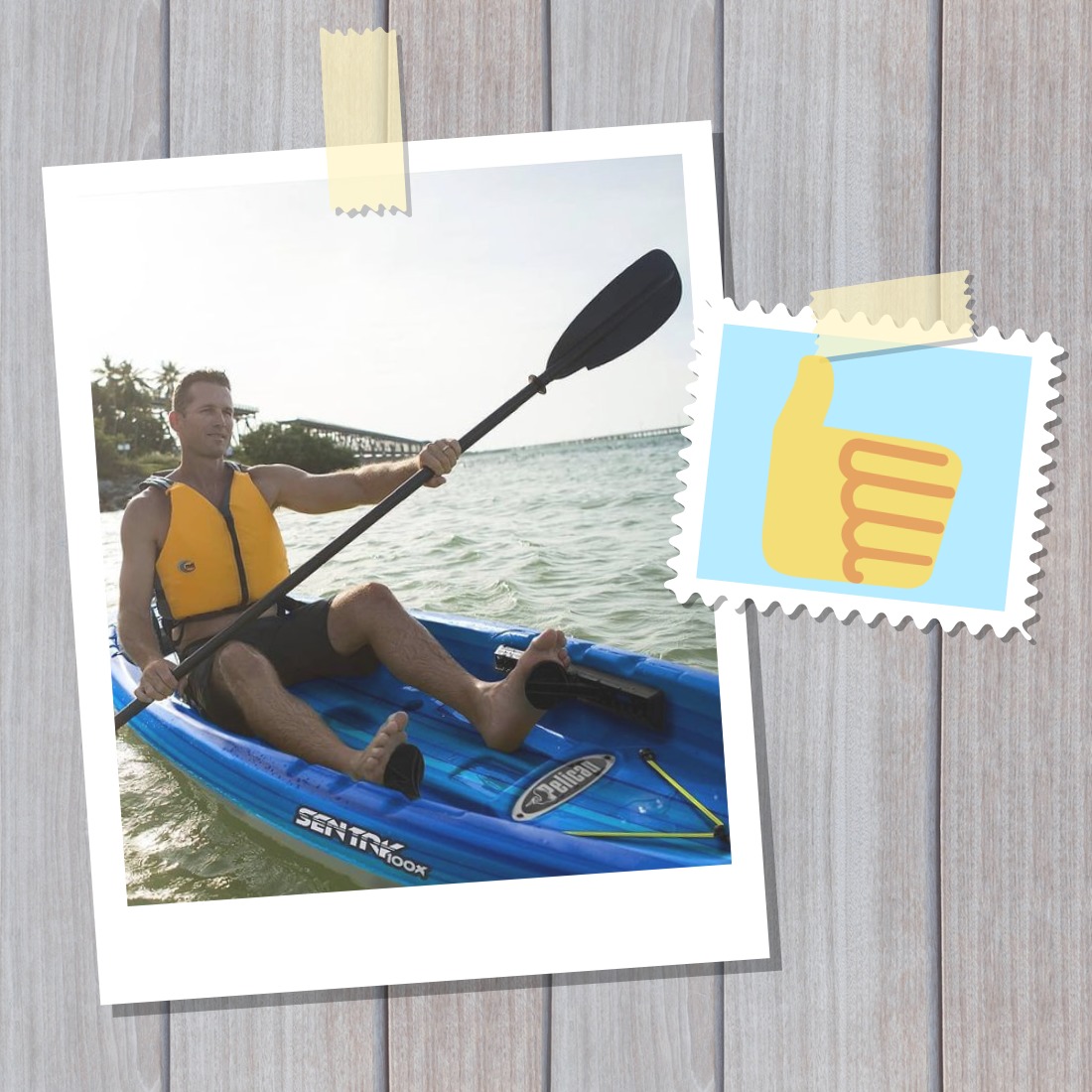 Pagaia di kayak nella giusta direzione