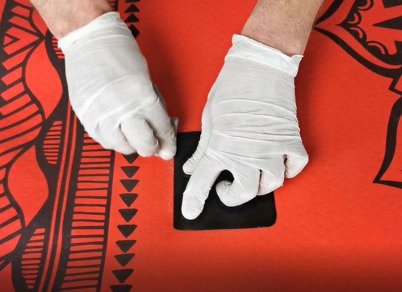 Pulizia della colla toppa Pulizia della colla