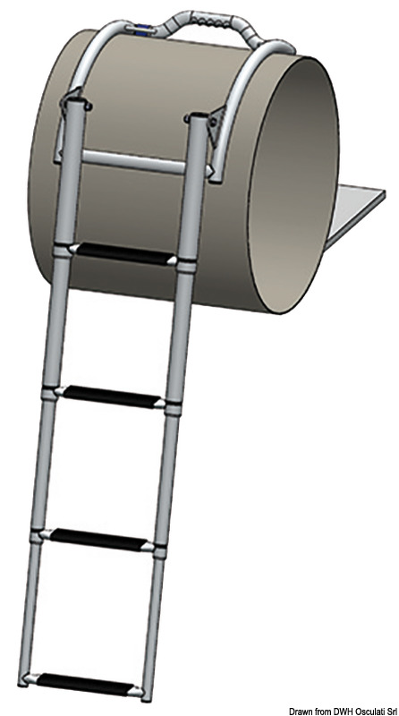 Scaletta barca telescopica acciaio inox Osculati per semirigide