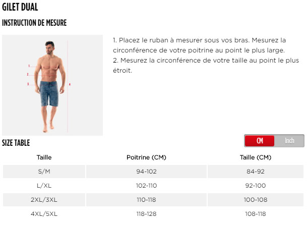 tabella delle taglie