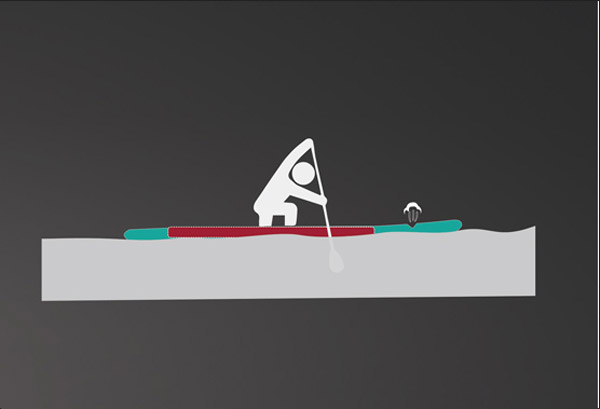 stand up paddle doppia camera sicurezza